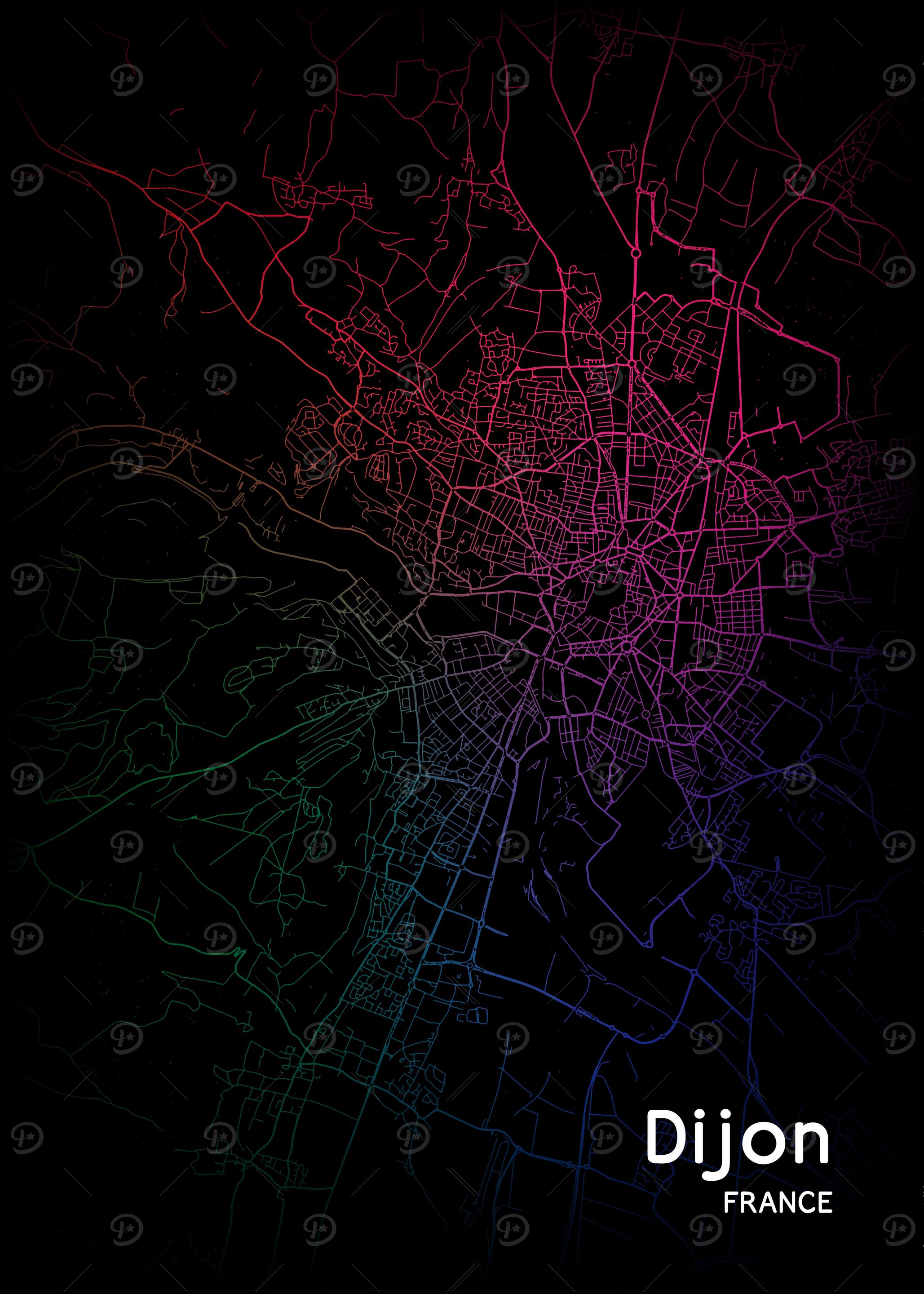 Dijon City Map France