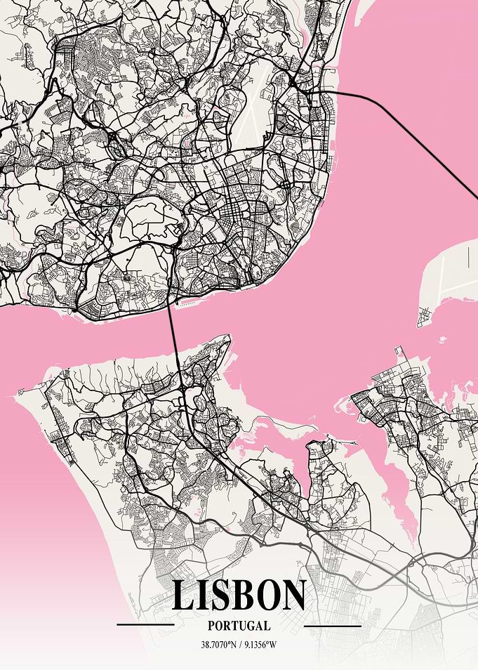 Lisbon Neapolitan Map