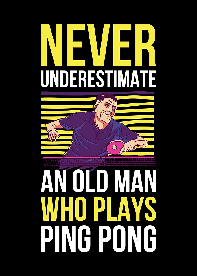 Old Man Plays Ping Pong