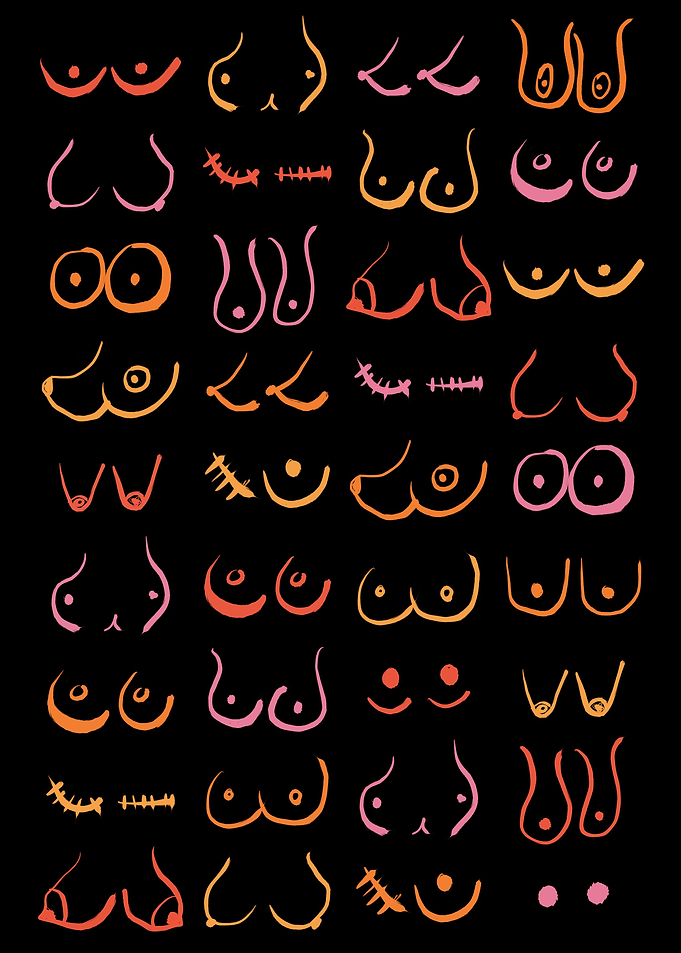 Neon Boobs Drawing