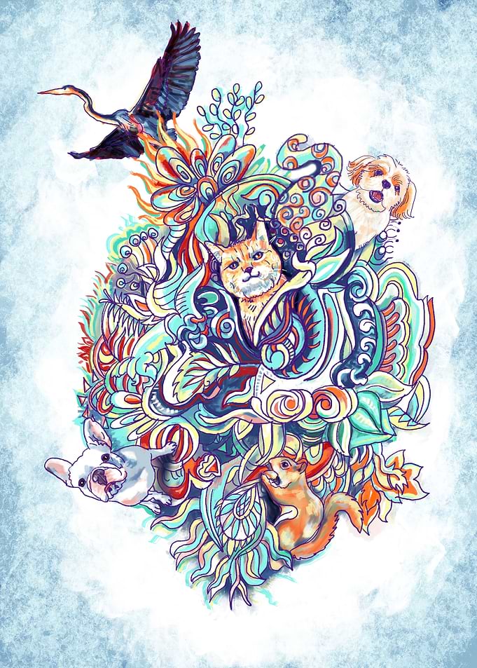 Doodle Drawing of animal