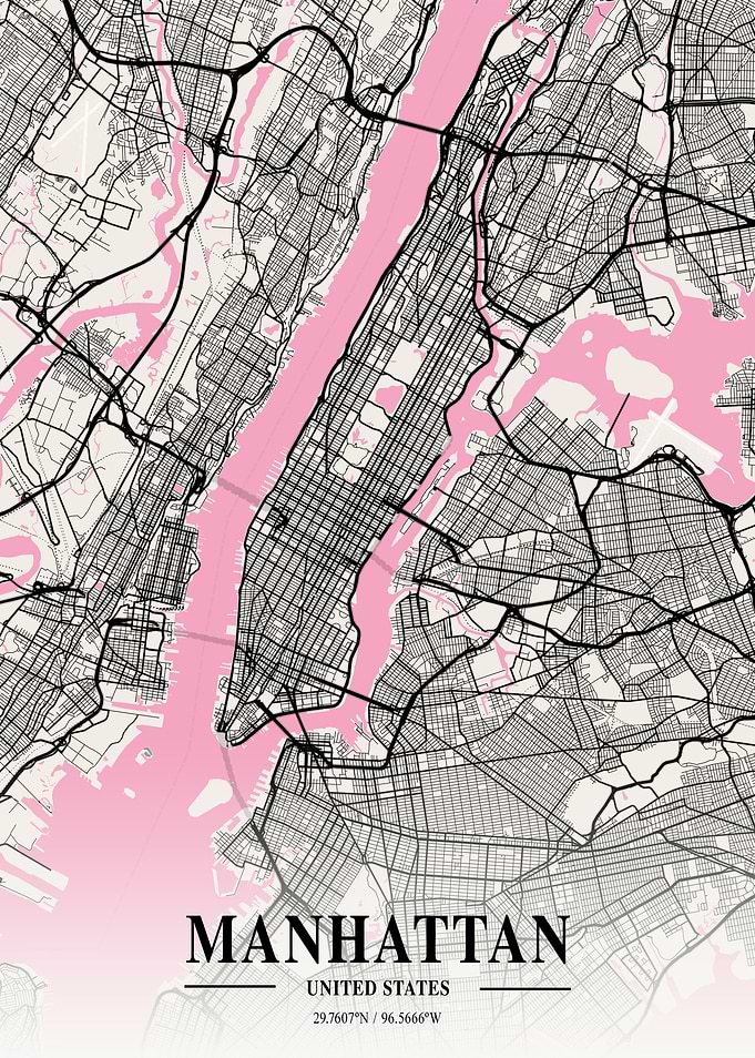 Manhattan Neapolitan Map