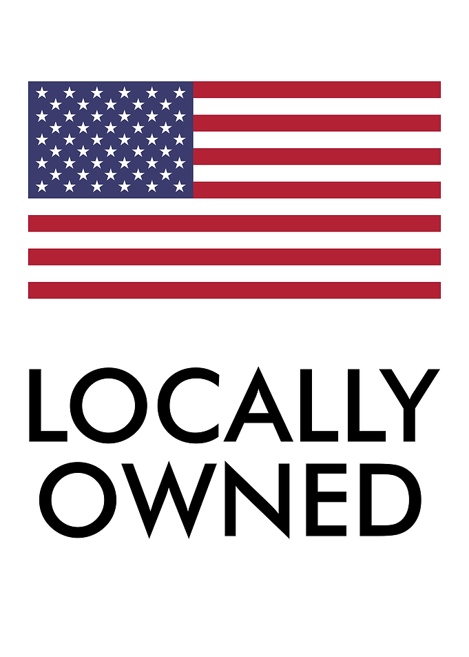 USA WHITE LOCALLY OWNED