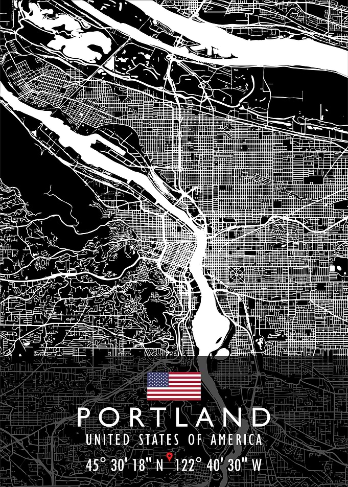 PORTLAND MAP USA