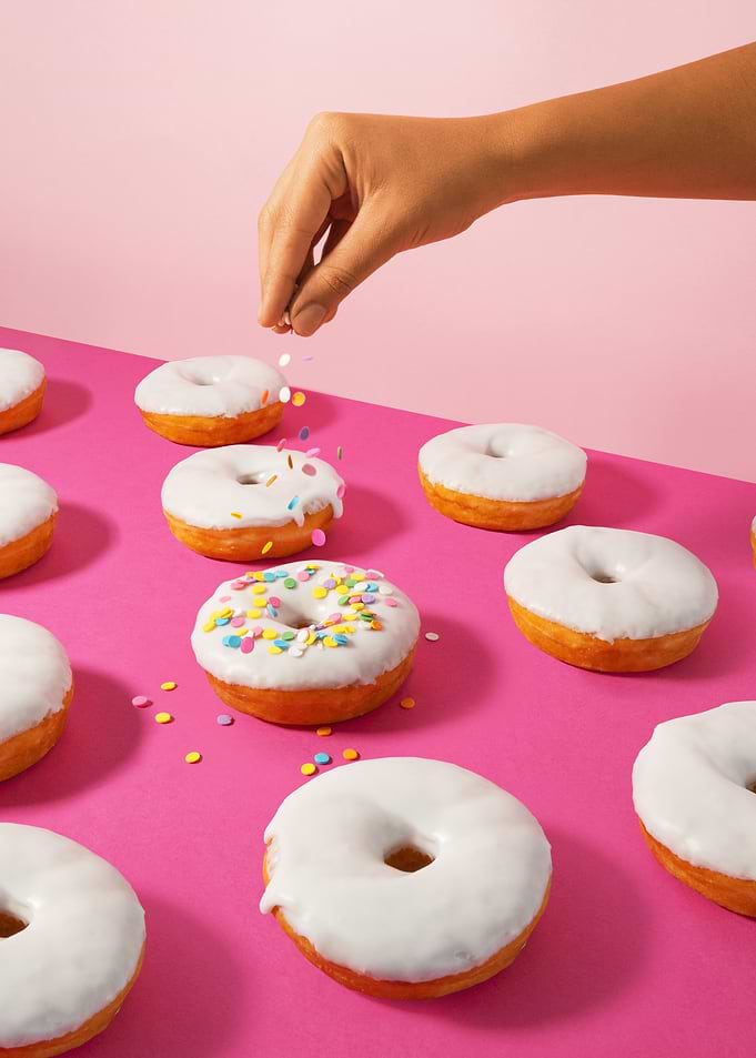 Icing Donut with Sprinkles