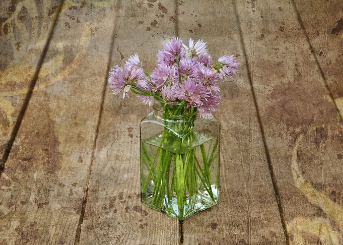 Chives in a glass