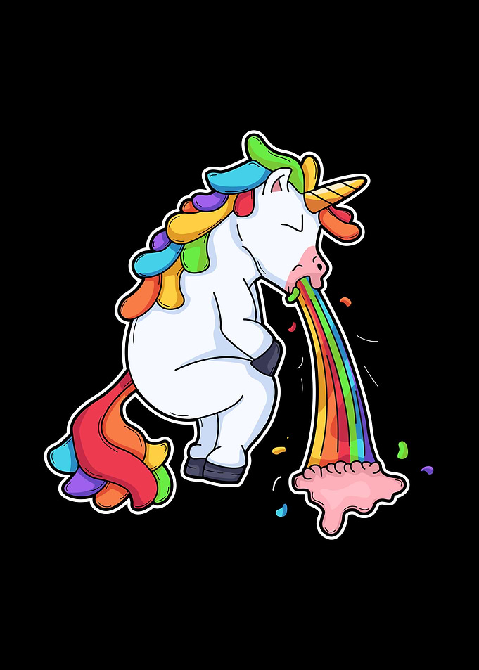 Puking Unicorn Funny