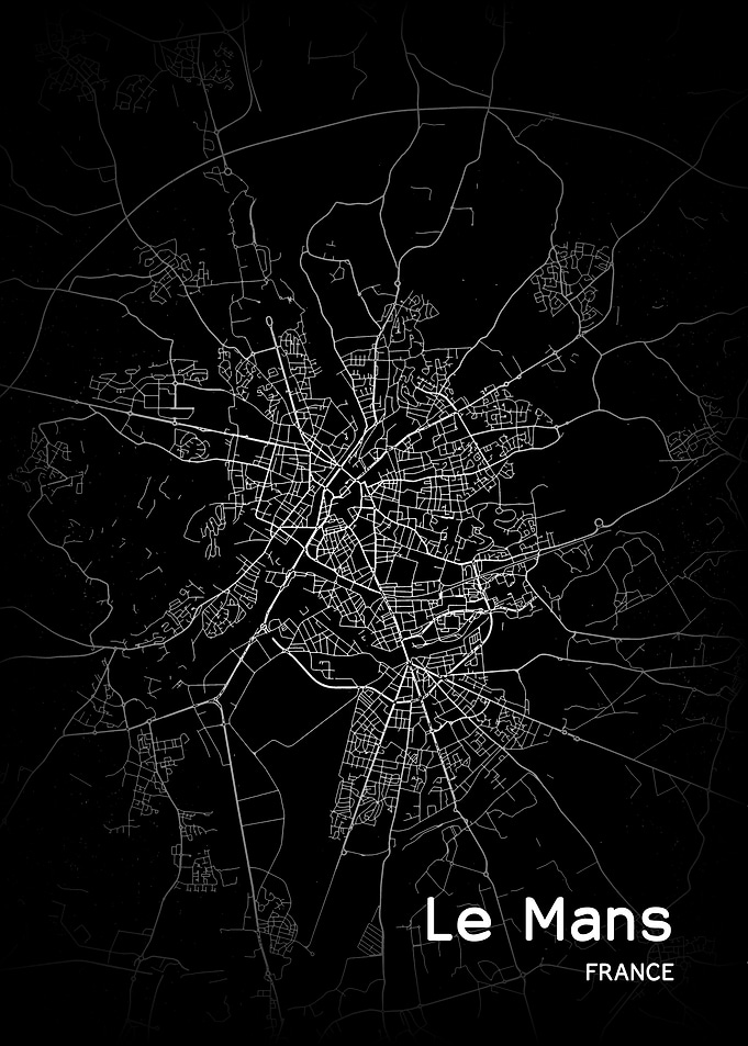 Le Mans City Map France