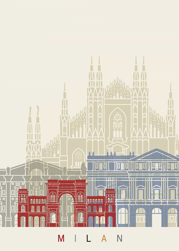 Milan skyline poster