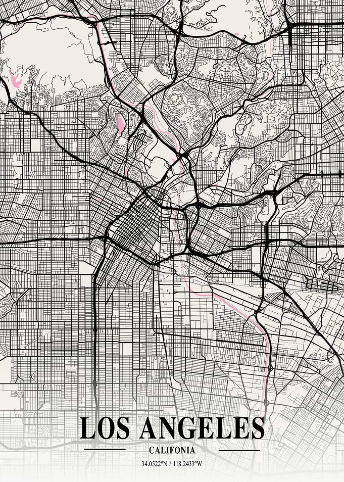 Los Angeles Neapolitan Map