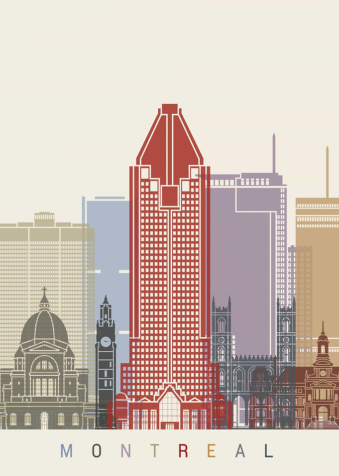 Montreal skyline poster
