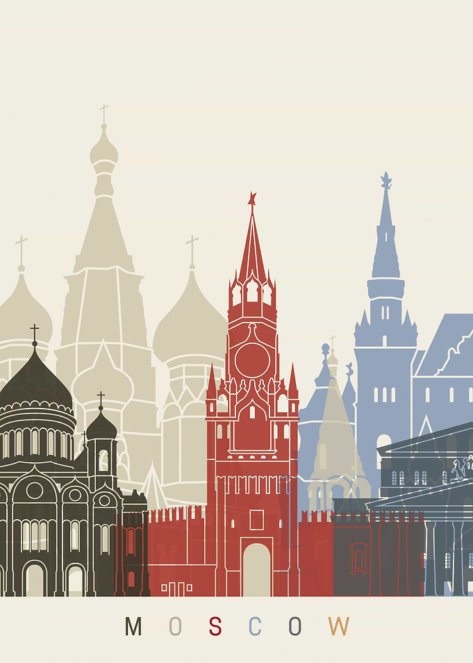 Moscow skyline poster