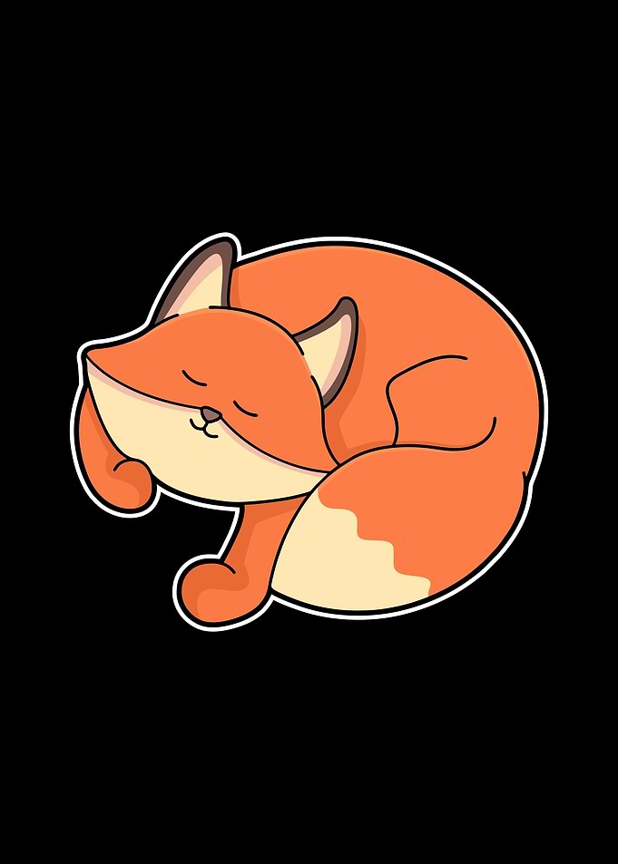 Sleeping Fox Forest Animal