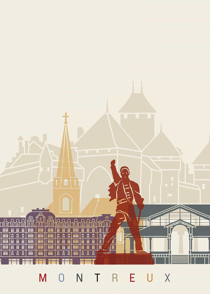 Montreux skyline poster