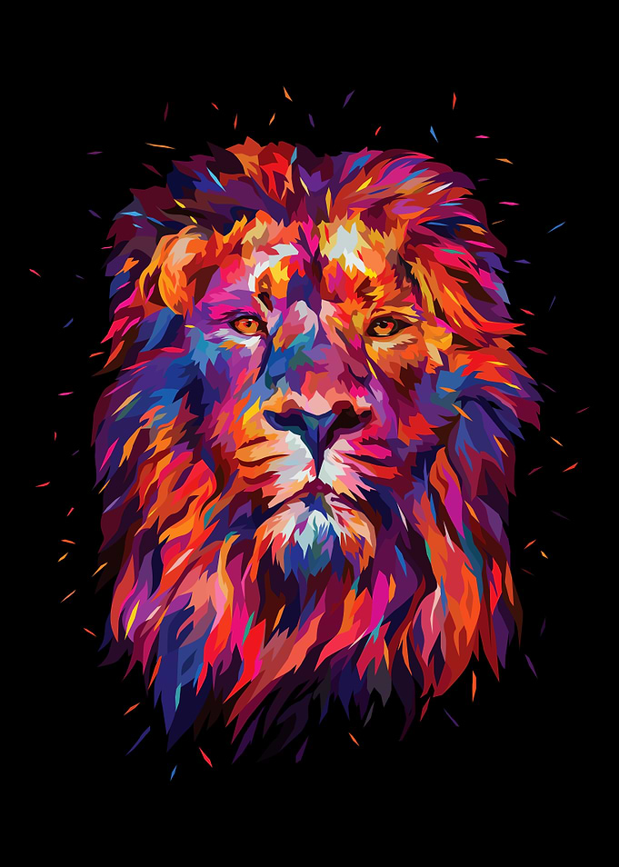 Abstract King Lion