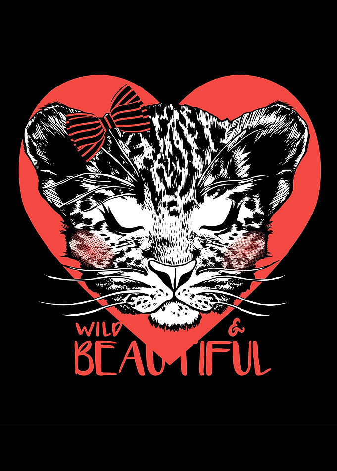 leopard in heart