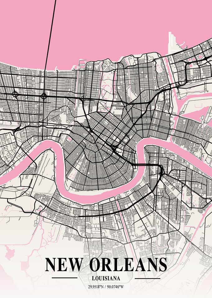 New Orleans Neapolitan Map