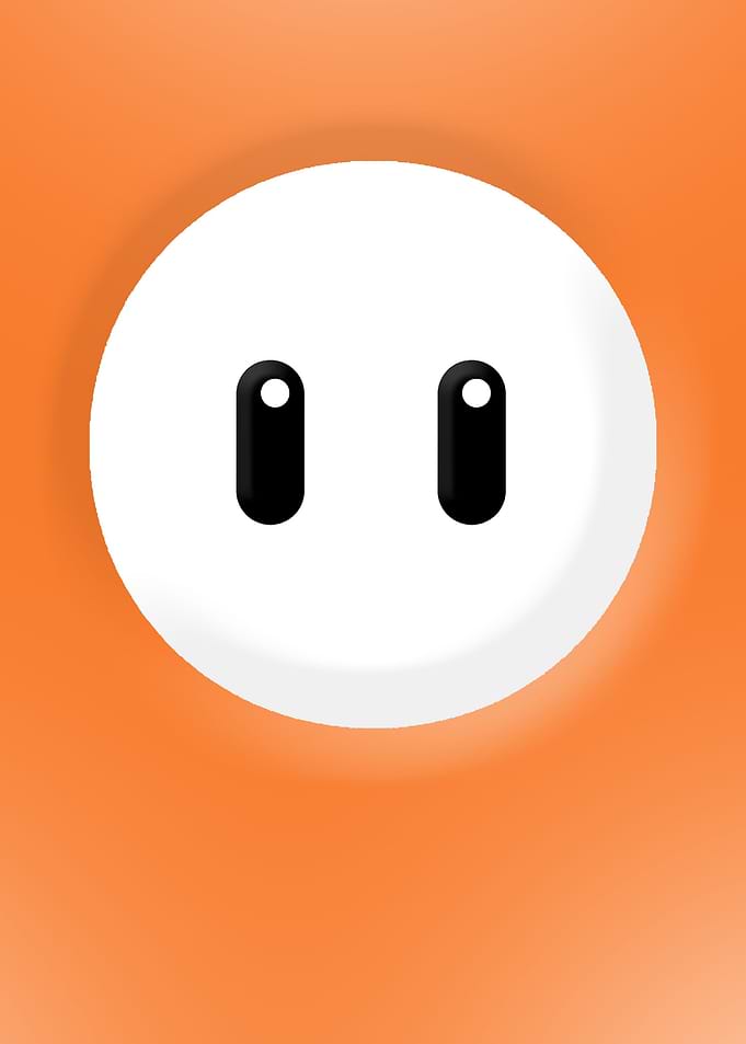 Fall Guys Face Orange