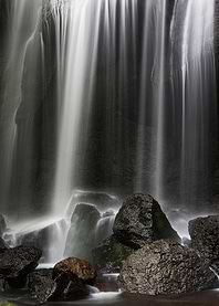 Waterfalls and rocks