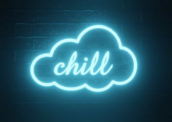 chill neon sign