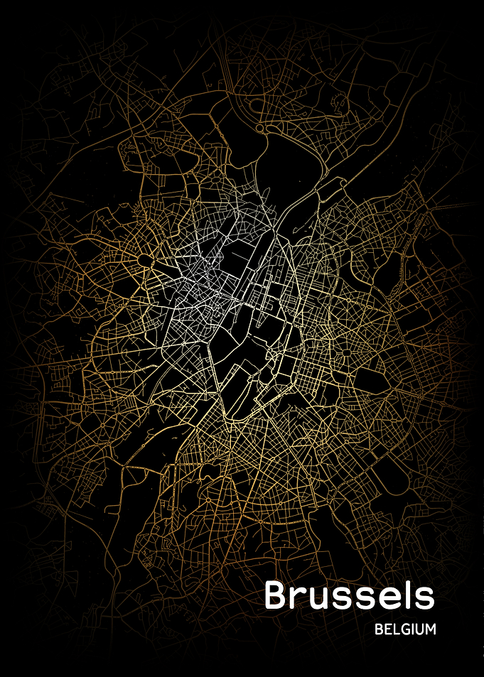 Brussels City Map Belgium