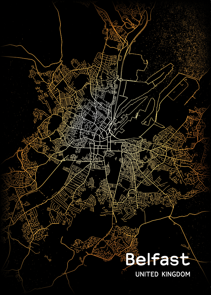 Belfast City Map UK