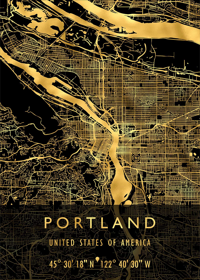 PORTLAND MAP USA