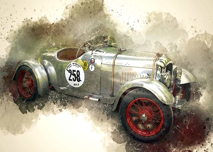 Retro Car painted