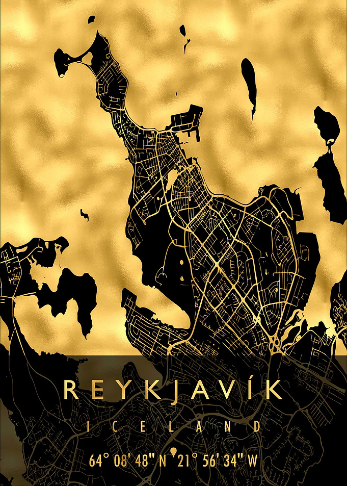 REYKJAVIK MAP ICELAND