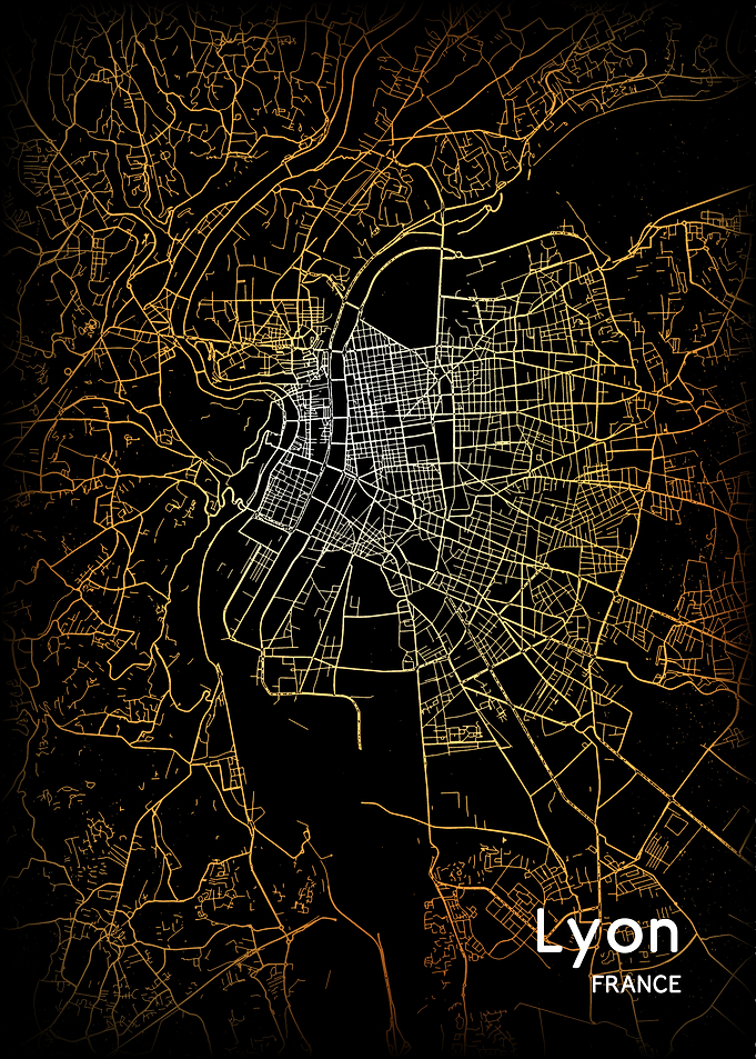 Lyon City Map France