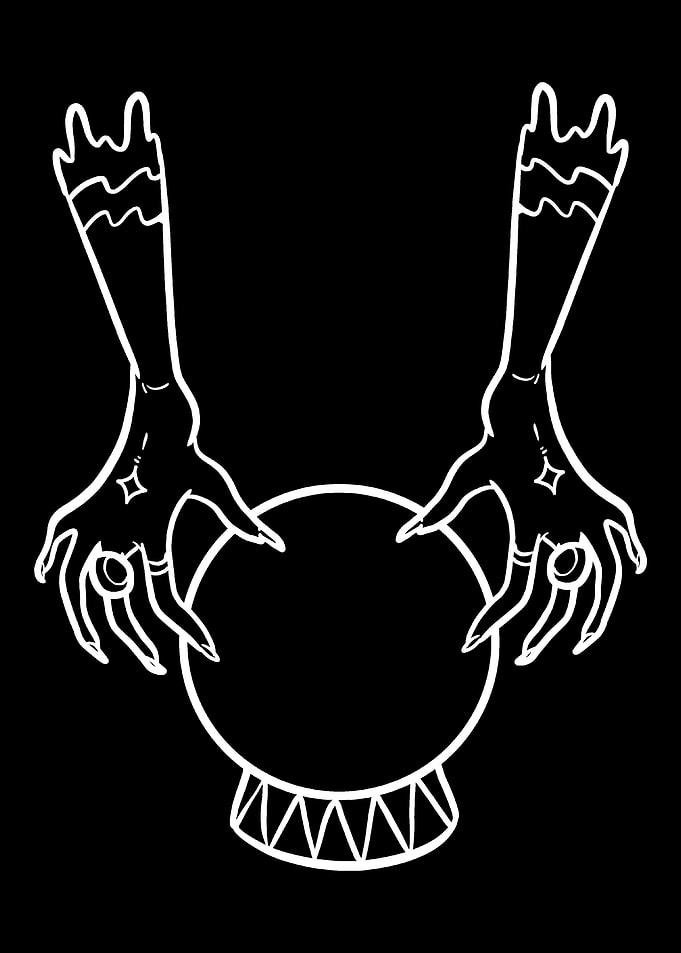 Crystal ball Magician or W