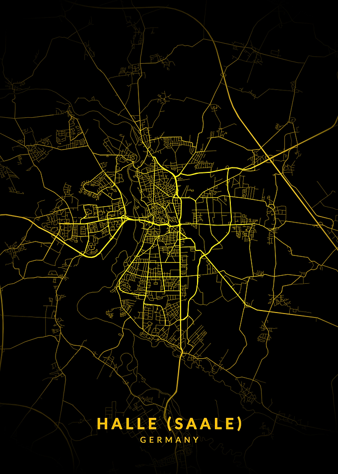 Halle City in Germany Map