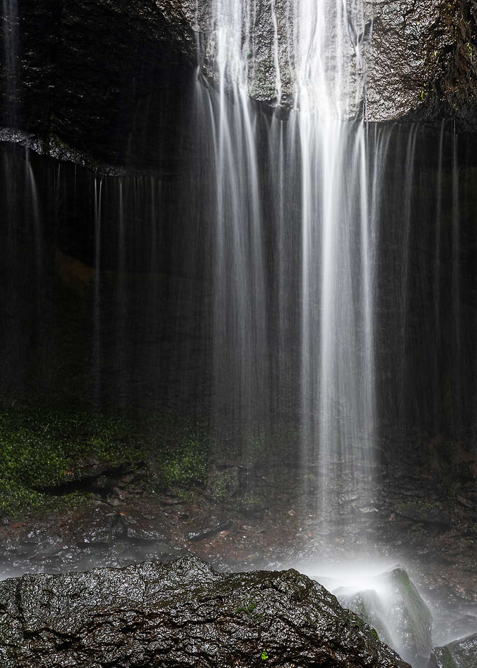 Waterfalls and rocks
