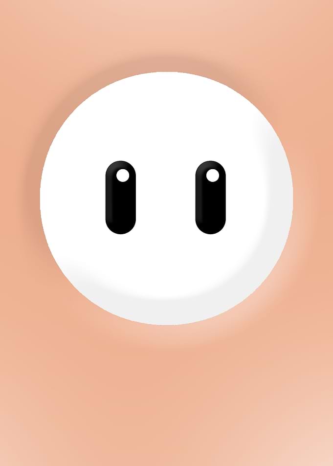 Fall Guys Face beige