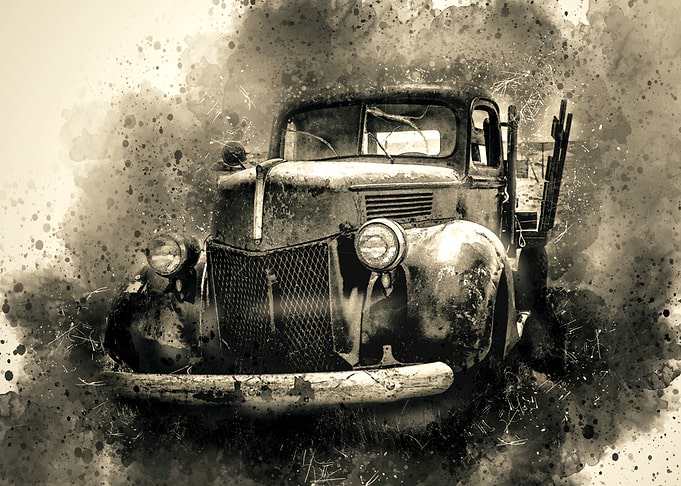 Retro truck Car abstract