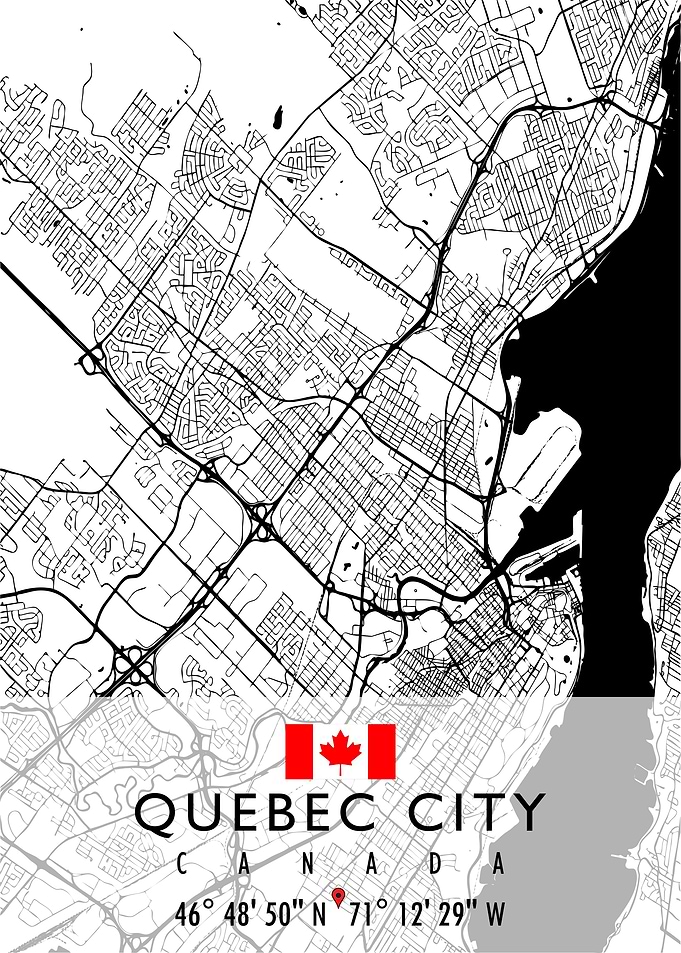 QUEBEC CITY MAP CANADA
