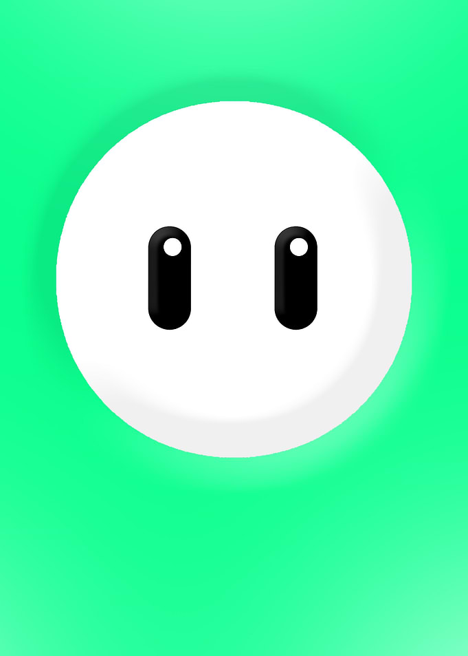 Fall Guys Face Blue Green