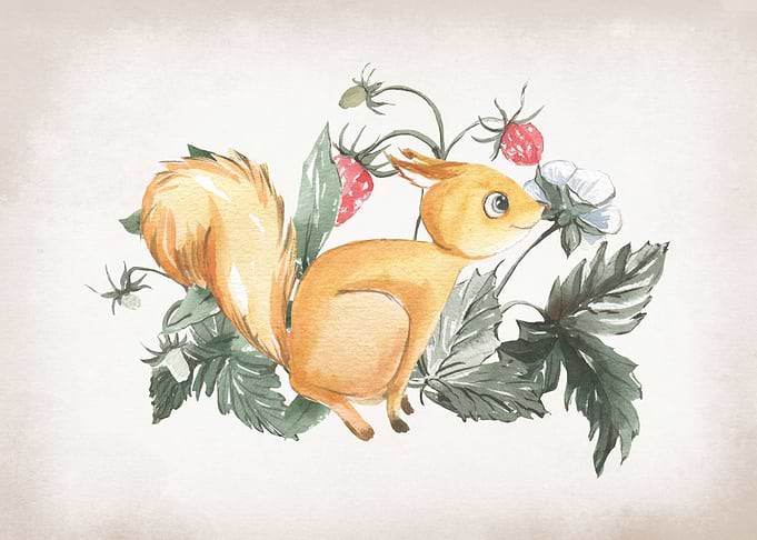 Squirrel Nursery Art