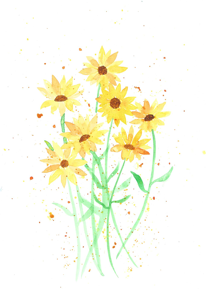 Little yellow sunflowers