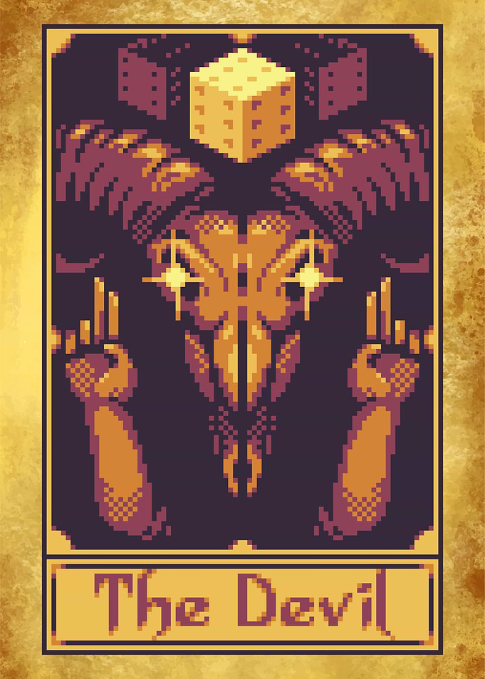 The Devil Pixel Tarot