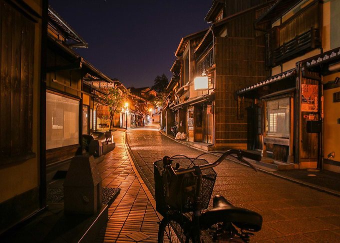 Village Street lit up