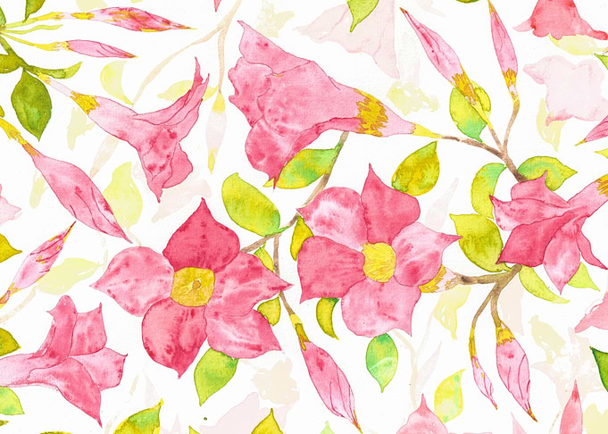 Pattern of Red Flowers