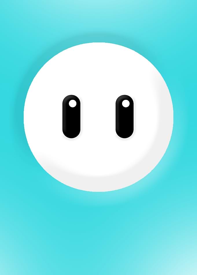 Fall Guys Face Blue