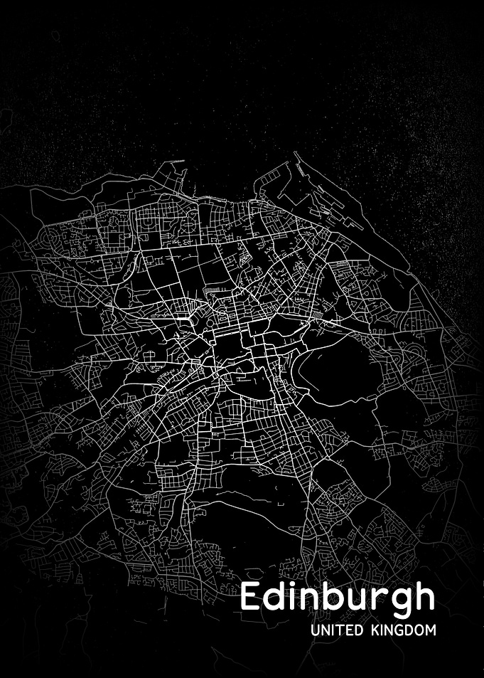 Edinburgh City Map UK