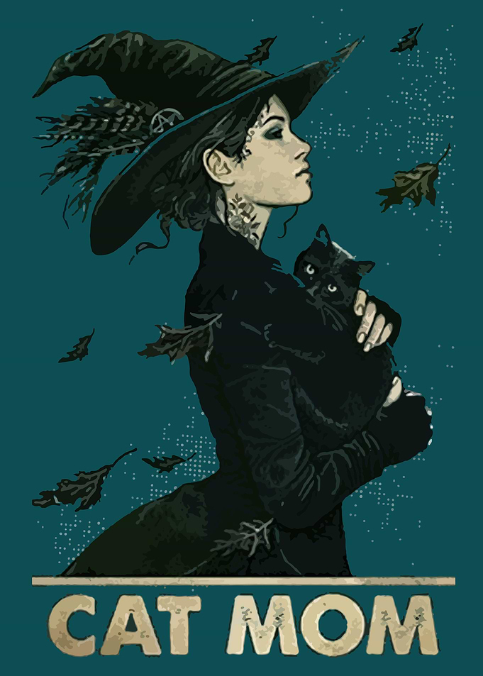 Witch Cat Lovers Cat Mom