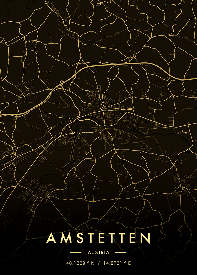 Amstetten City Map Gold