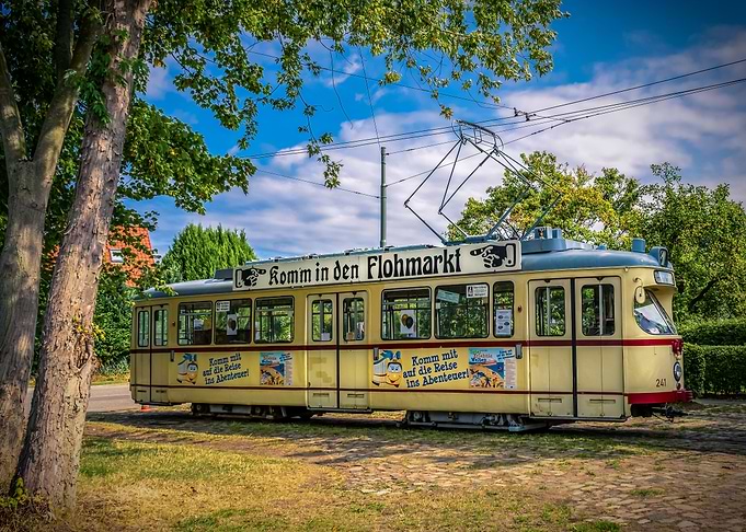 Stationary Tram Art