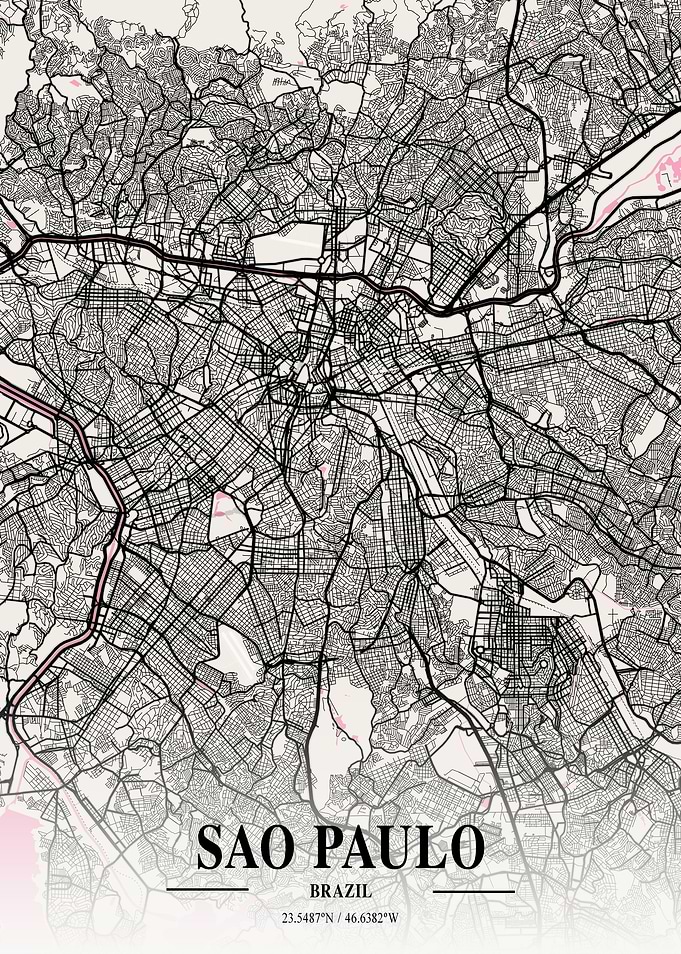 Sao Paulo Neapolitan Map