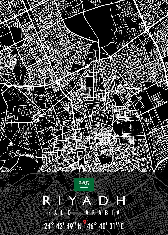 RIYADH MAP SAUDI ARABIA