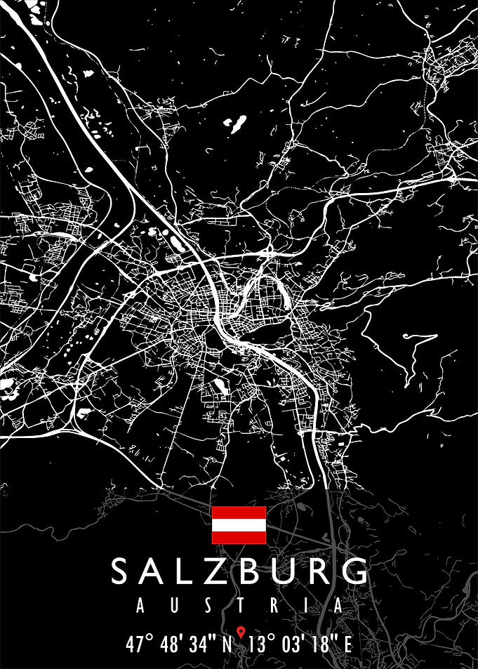 SALZBURG MAP AUSTRIA